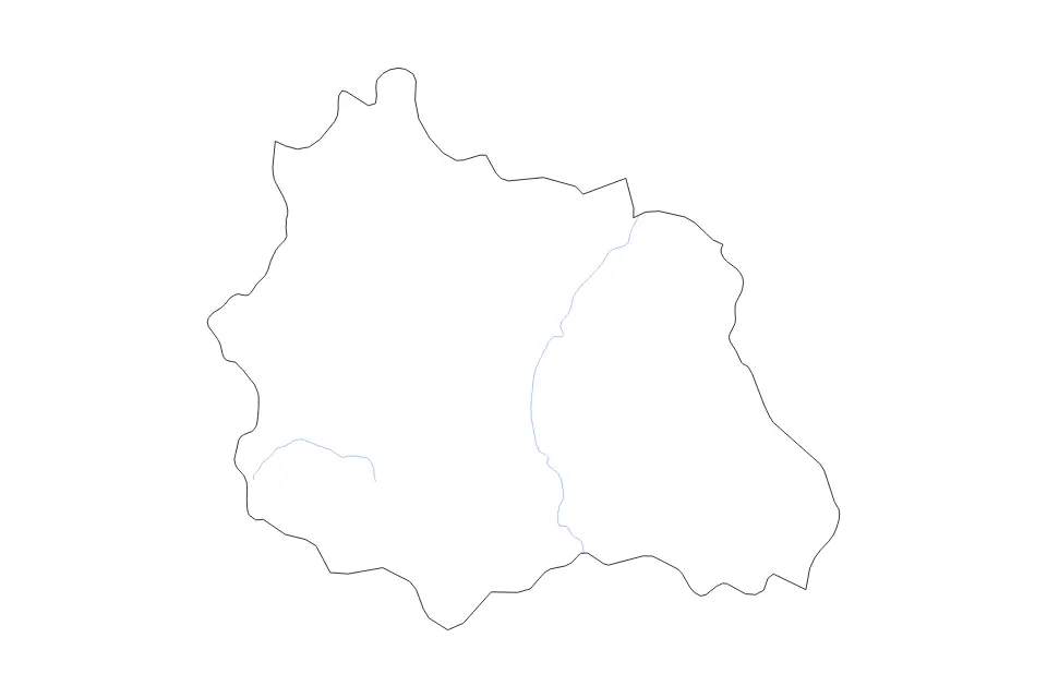 Carte de Puy-de-Dôme, France de type contour et rivières pour Europe, montrant contour et rivières avec des limites nettes.