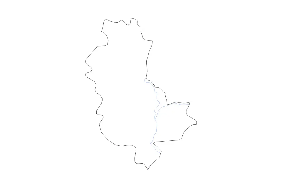 Carte de Rhône, France de type contour et rivières pour Europe, montrant contour et rivières avec des limites nettes.