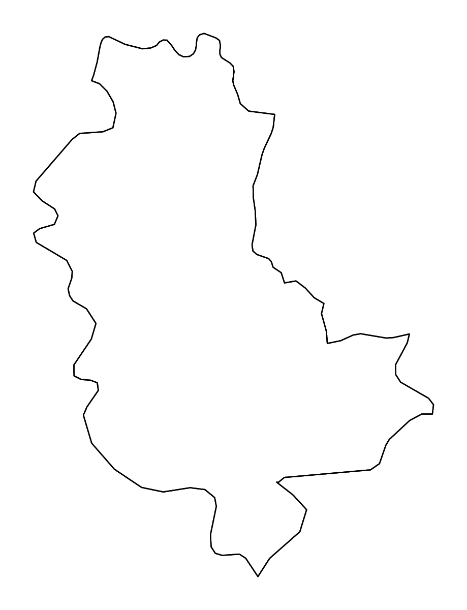 Mapa de contorno de Rhône, France con ríos.