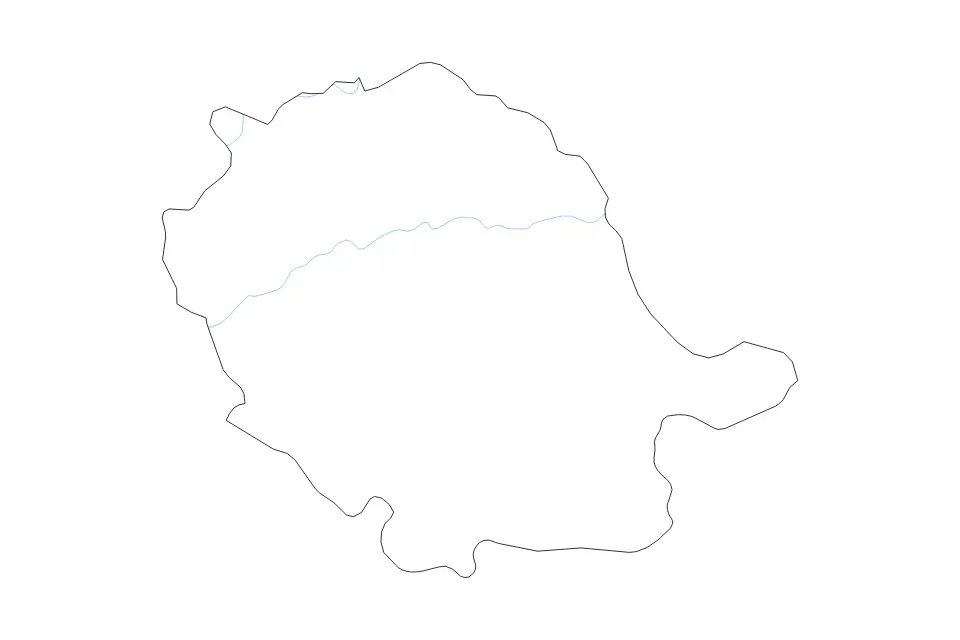 Outline map of Tarn Metropolitan department, France with subdivision borders and rivers.