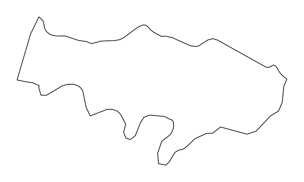 Mapa de contorno de Val-d'Oise, France con ríos.