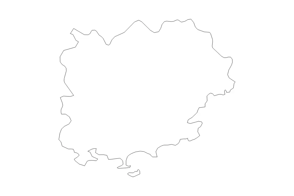 Carte de Var, France de type contour pour Europe, montrant contour avec des limites nettes.