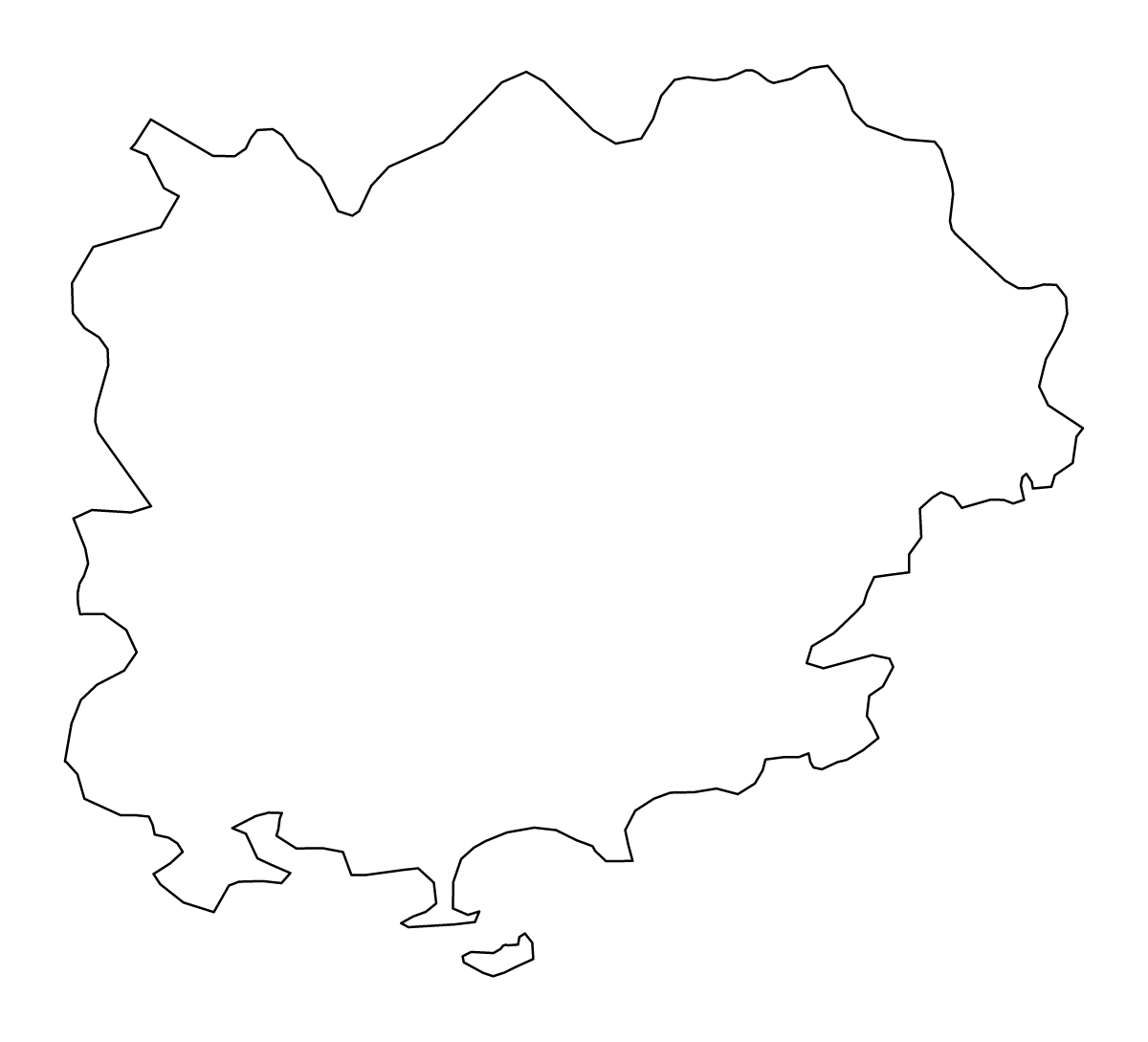 Mapa de contorno de Var, France.
