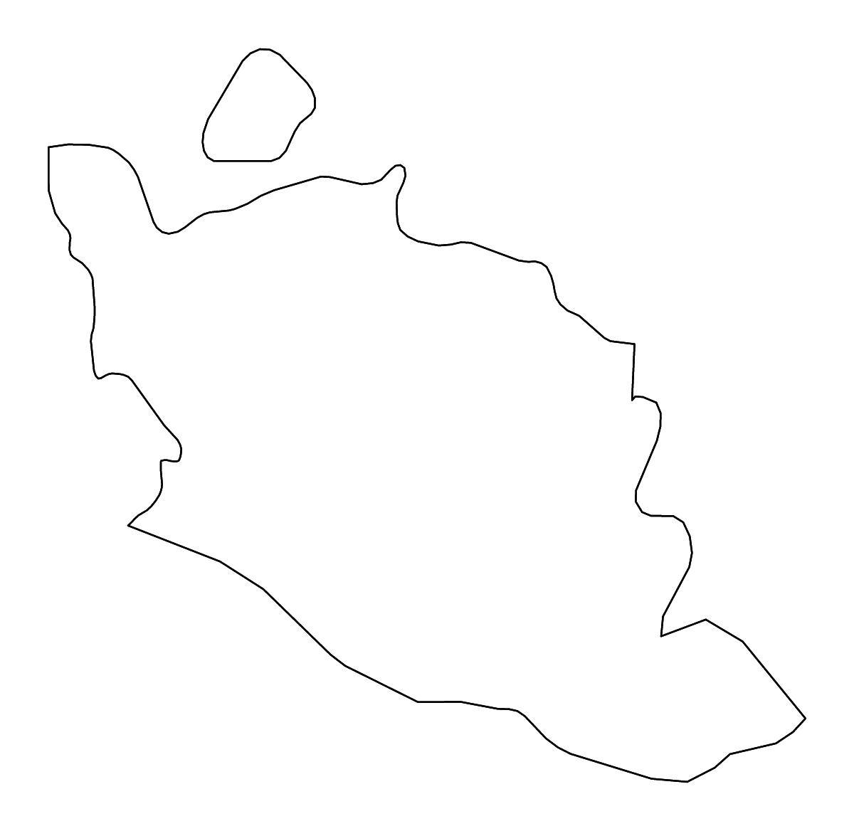 Mapa de contorno de Vaucluse, France con ríos.