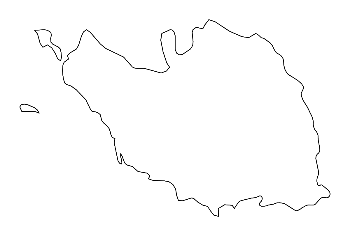 Mapa de contorno de Vendée, France con ríos.