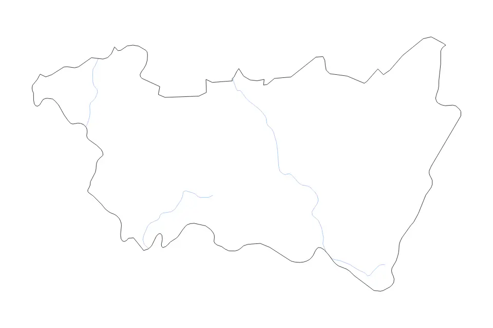 Mapa de Vosges, France de tipo contorno y ríos para Europa, con contorno y ríos con límites limpios.