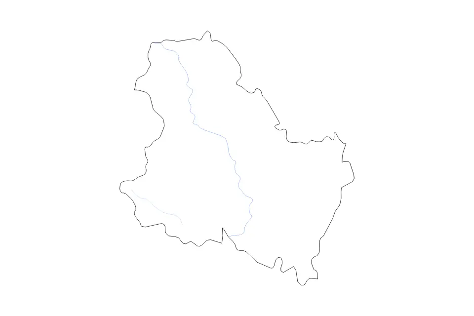 Carte de Yonne, France de type contour et rivières pour Europe, montrant contour et rivières avec des limites nettes.