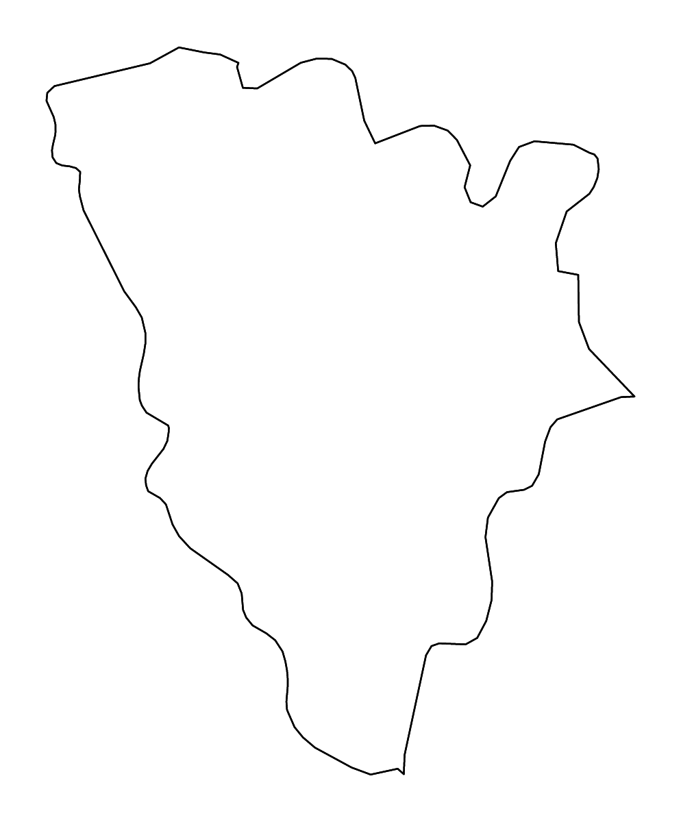 Outline map of Yvelines Metropolitan department, France with rivers.