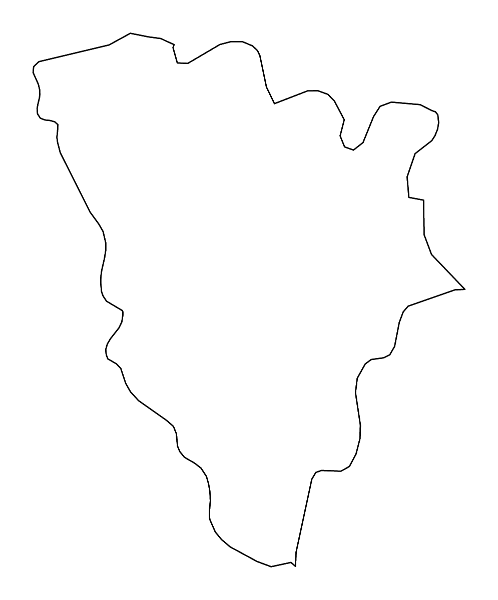Mapa de contorno de Yvelines, France con ríos.