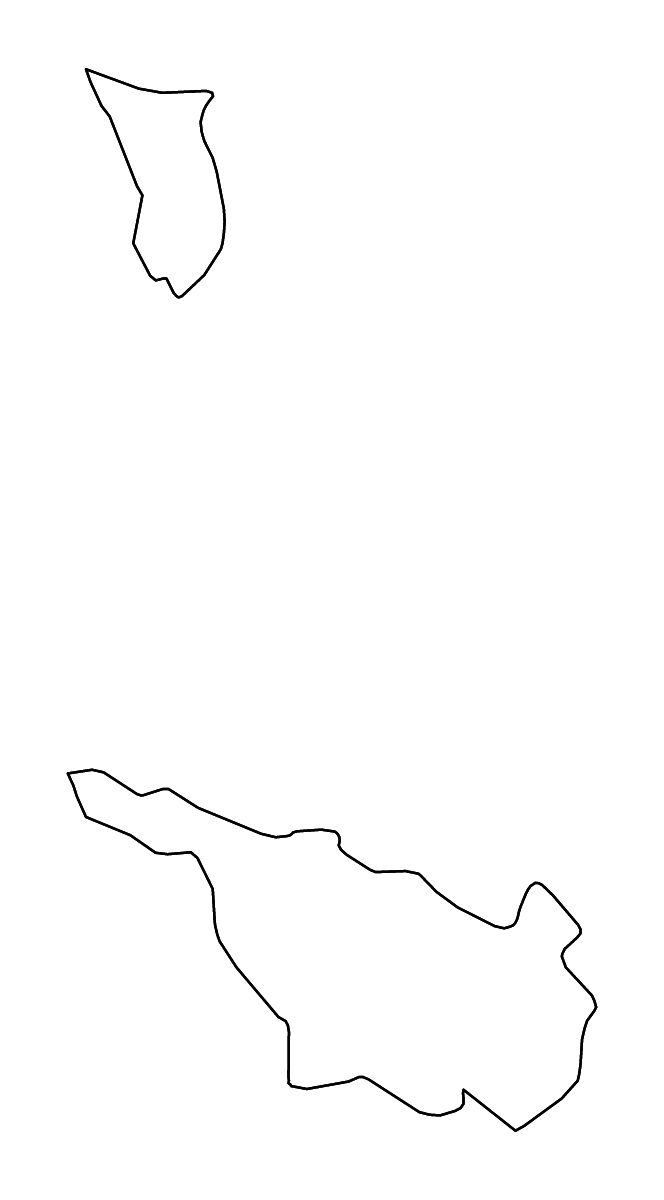 Outline map of Free Hanseatic Bremen, Germany with rivers.