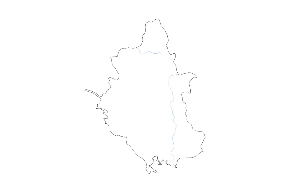 Carte de Epirus, Greece de type contour et rivières pour Europe, montrant contour et rivières avec des limites nettes.