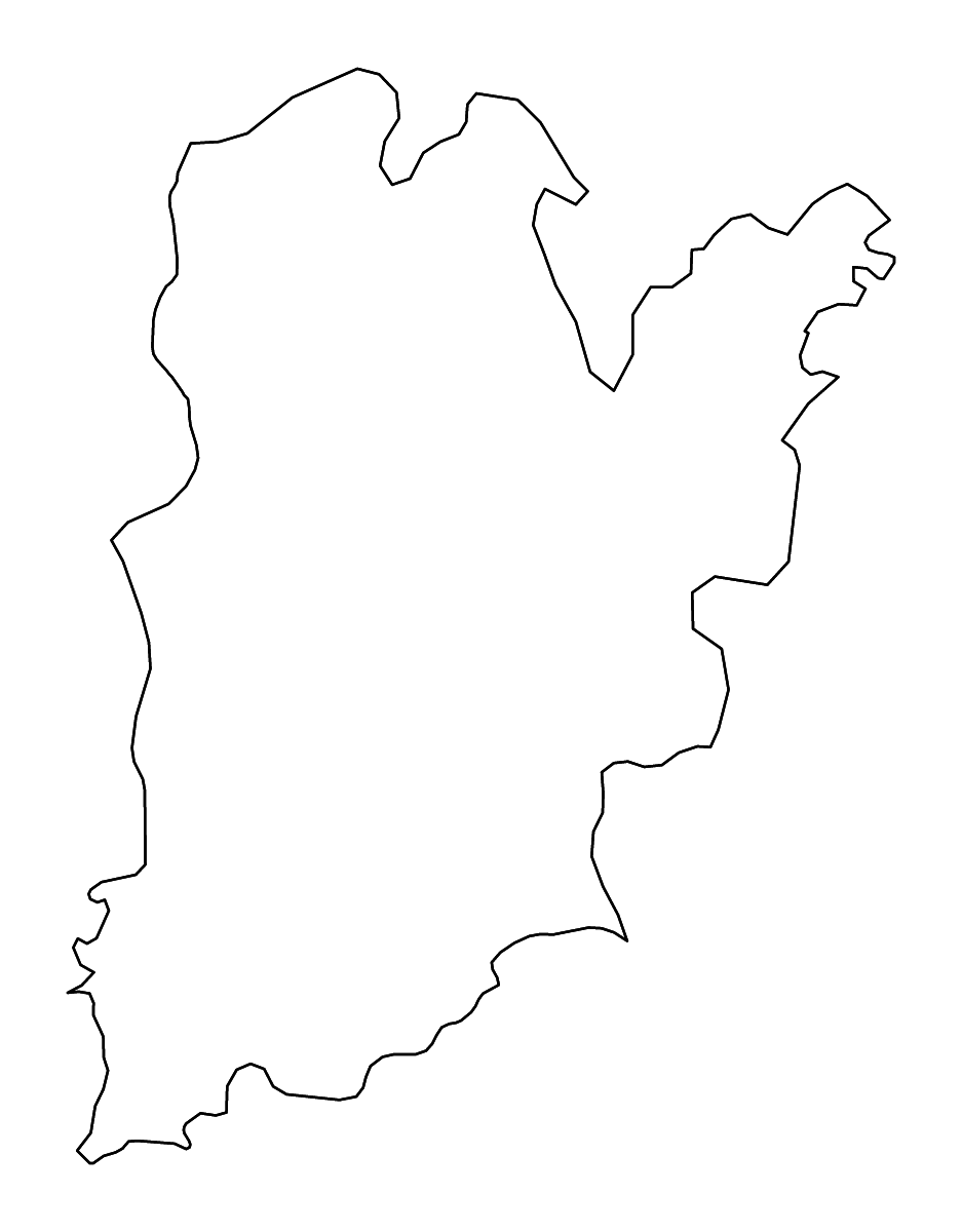 Mapa de contorno de Bács-Kiskun, Hungary con ríos.
