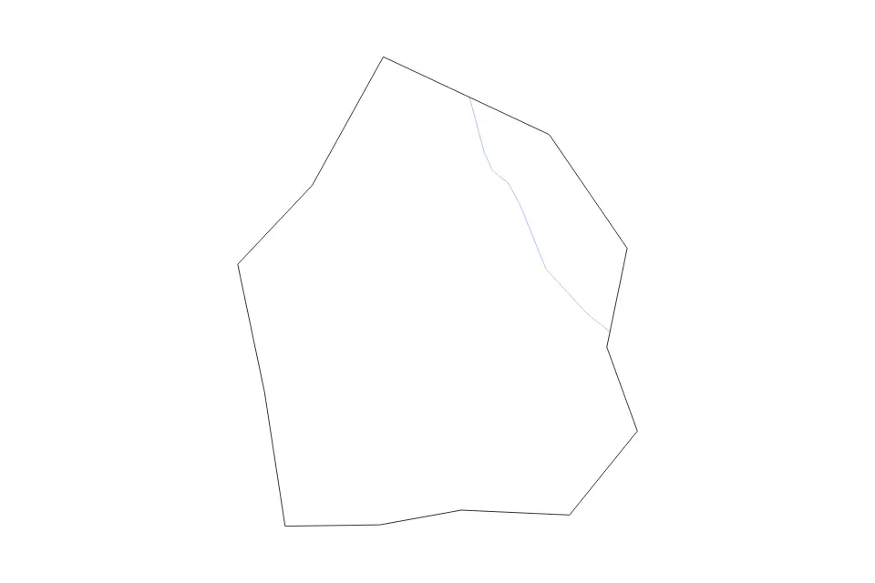 Mapa de Békéscsaba, Hungary de tipo contorno y ríos para Europa, con contorno y ríos con límites limpios.