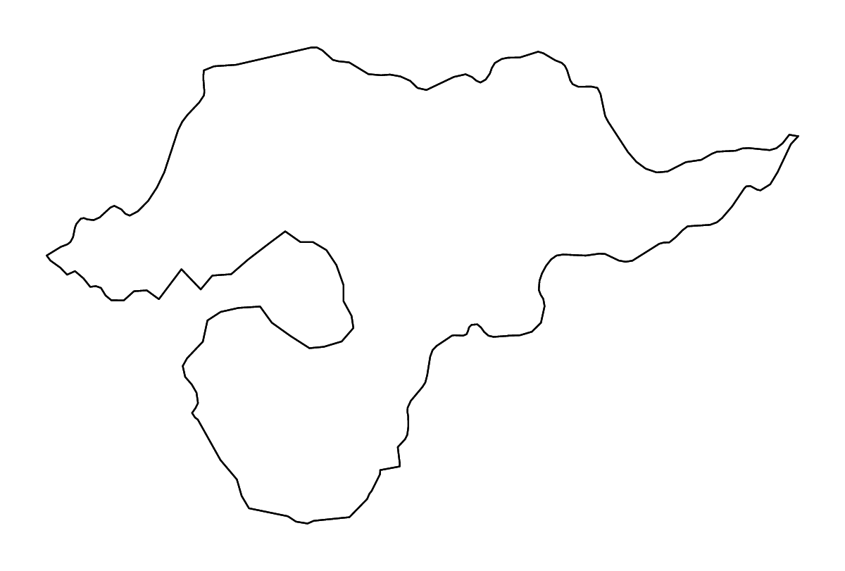 Mapa de contorno de Borsod-Abaúj-Zemplén, Hungary con ríos.