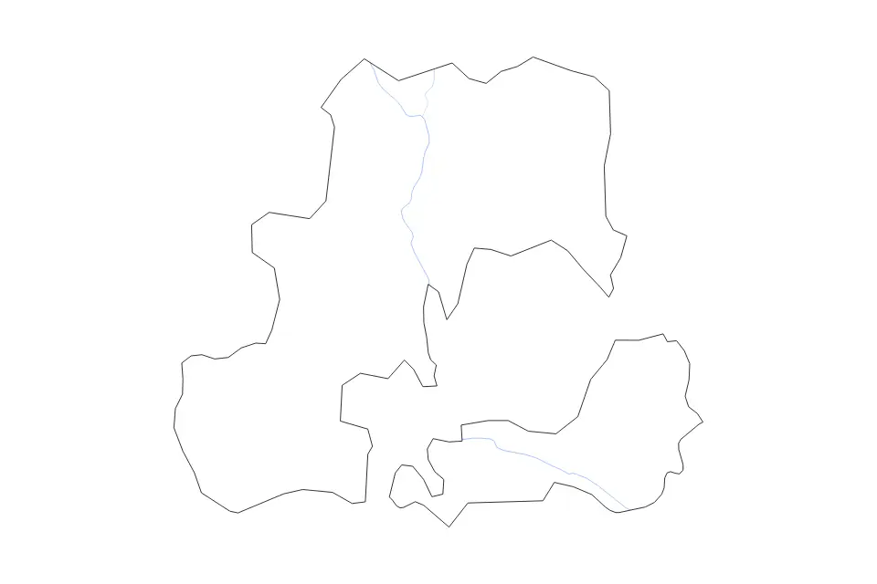 Mapa de Csongrád-Csanád, Hungary de tipo contorno y ríos para Europa, con contorno y ríos con límites limpios.