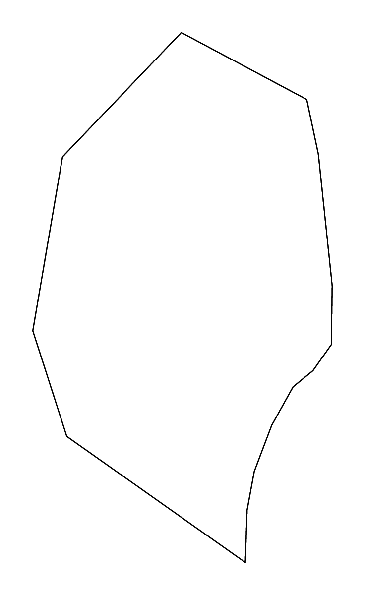 Outline map of Dunaújváros Urban county, Hungary with rivers.