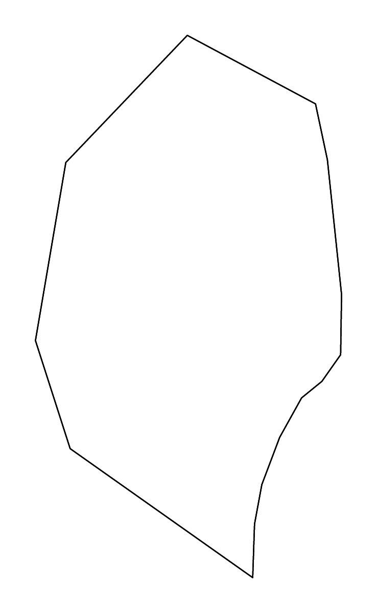 Outline map of Dunaújváros Urban county, Hungary with rivers.