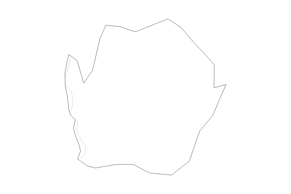 Outline map of Hódmezővásárhely Urban county, Hungary with subdivision borders and rivers.