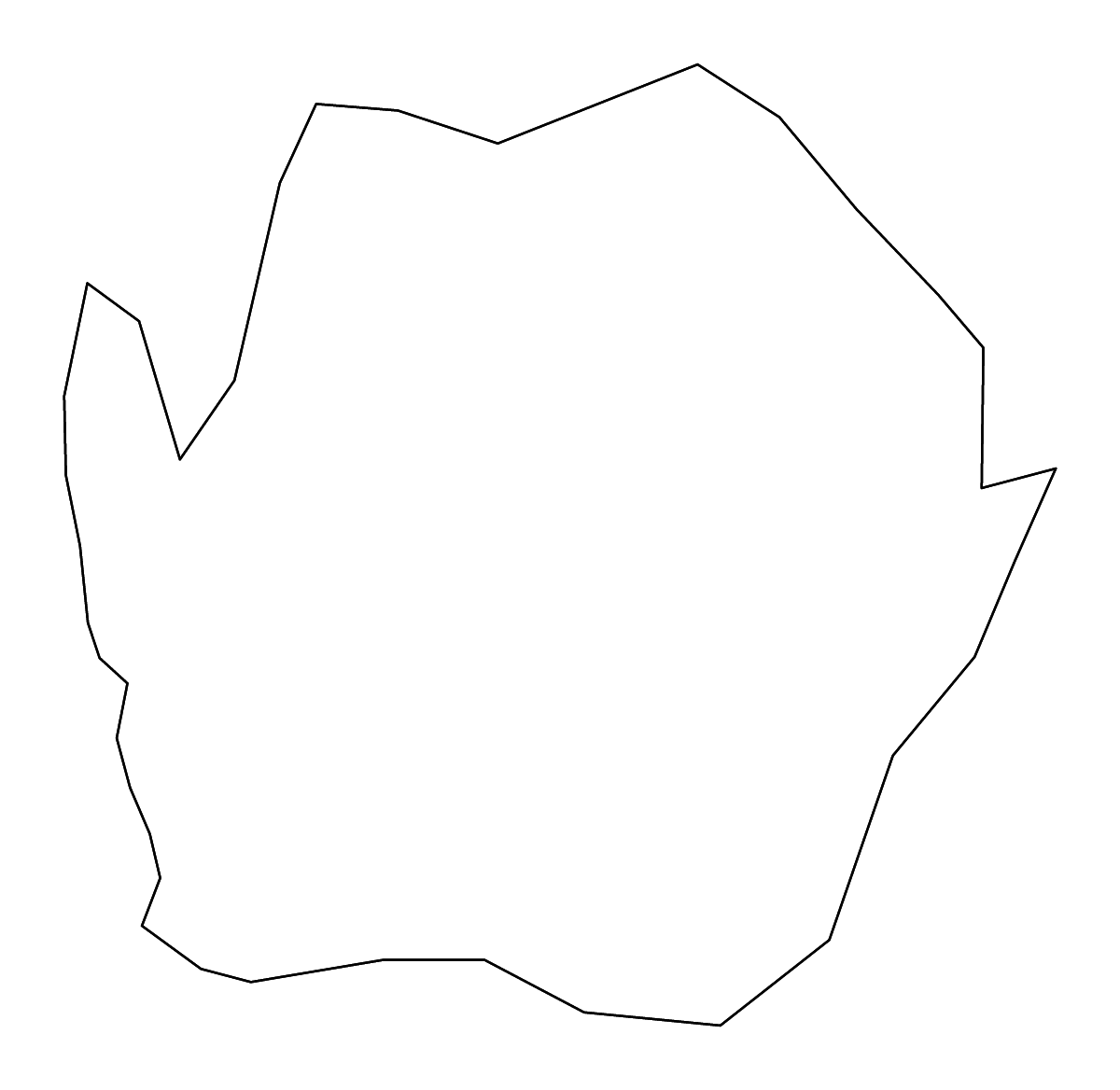 Outline map of Hódmezővásárhely Urban county, Hungary with rivers.