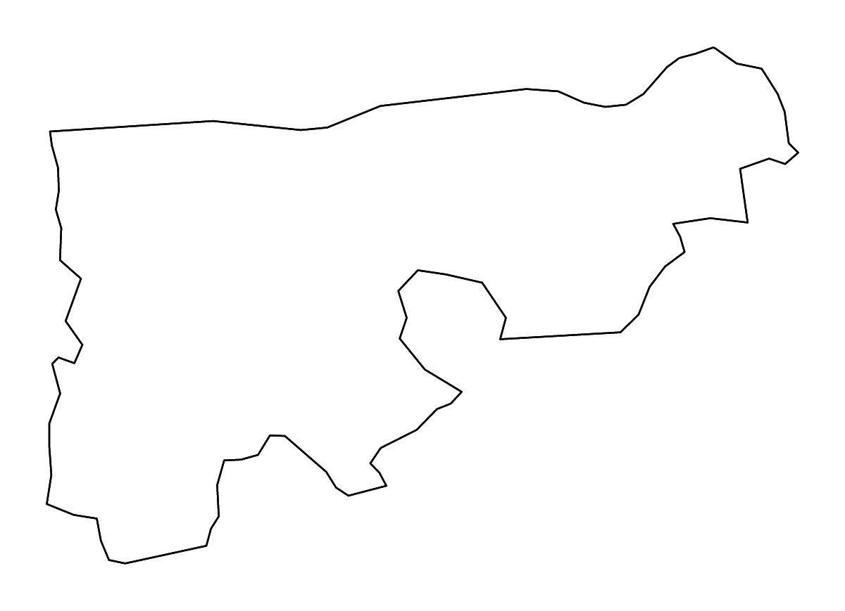 Carte de contour de Komárom-Esztergom, Hungary avec rivières.