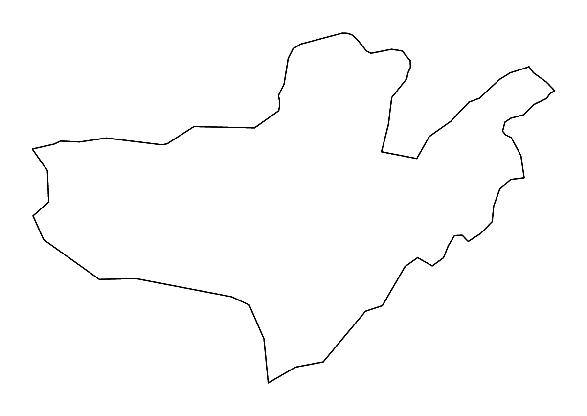 Carte de contour de Nógrád, Hungary avec rivières.