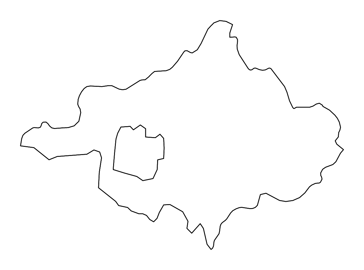 Mapa de contorno de Szabolcs-Szatmár-Bereg, Hungary con ríos.