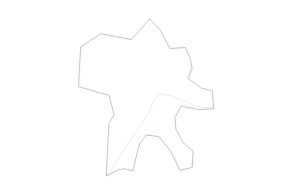 Mapa de Szeged, Hungary de tipo contorno y ríos para Europa, con contorno y ríos con límites limpios.