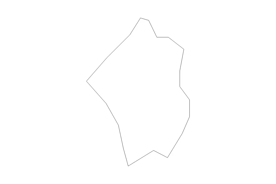 Mapa de Székesfehérvár, Hungary de tipo contorno para Europa, con contorno con límites limpios.