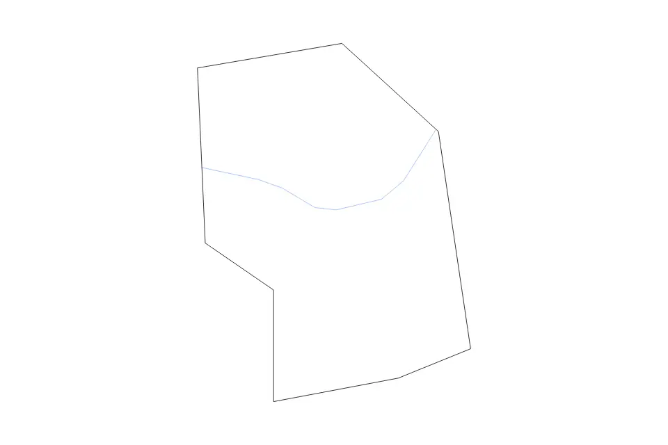 Outline map of Zalaegerszeg Urban county, Hungary with subdivision borders and rivers.