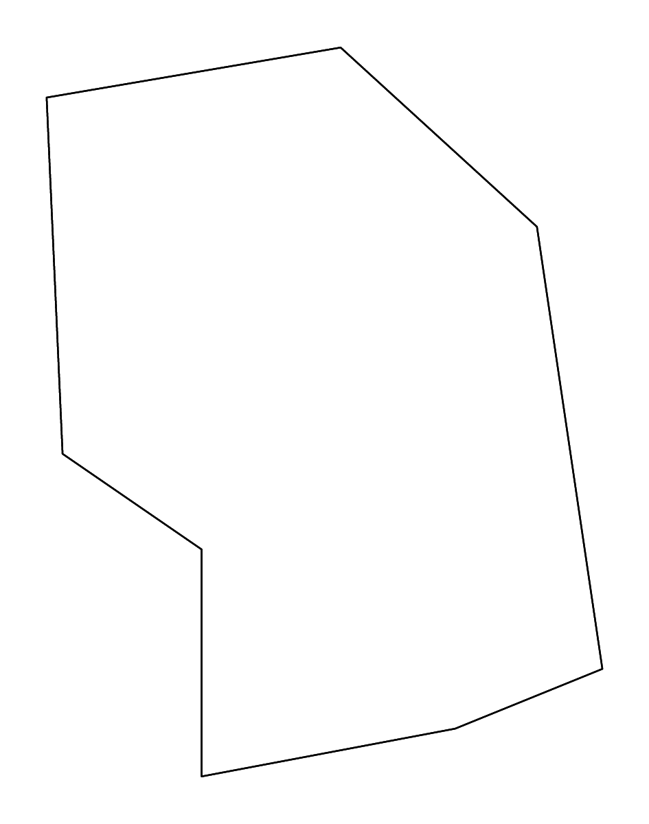 Outline map of Zalaegerszeg Urban county, Hungary with rivers.