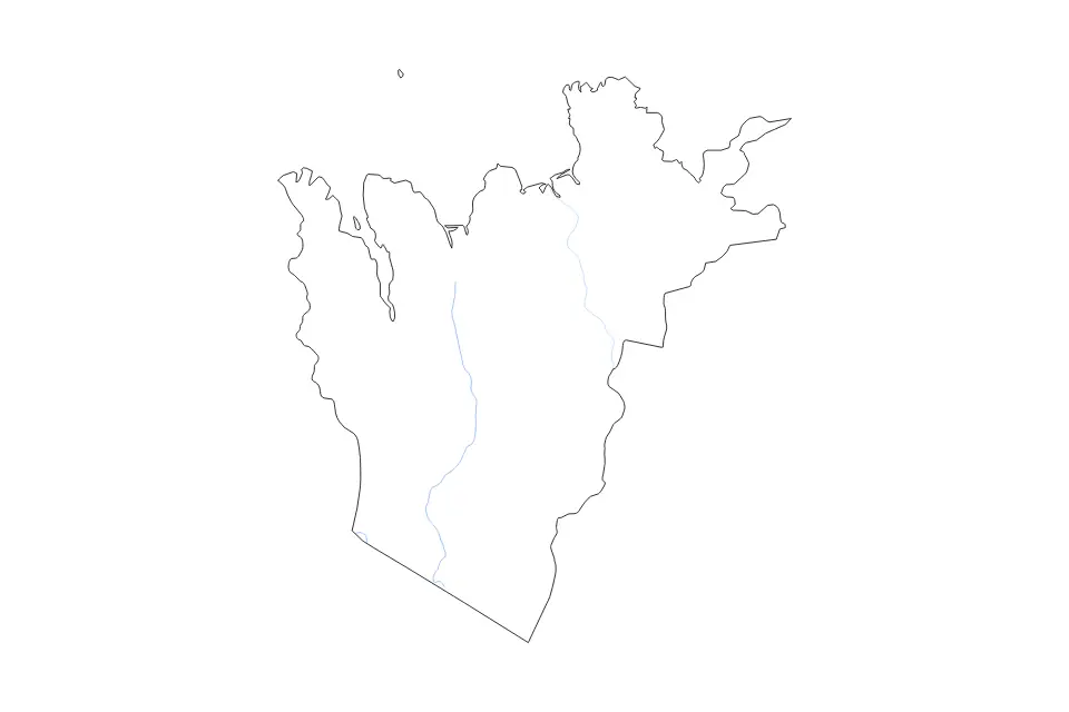 Carte de Northeastern, Iceland de type contour et rivières pour Europe, montrant contour et rivières avec des limites nettes.