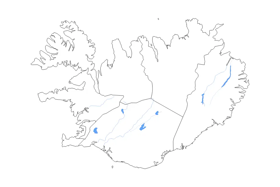 Iceland outline map preview
