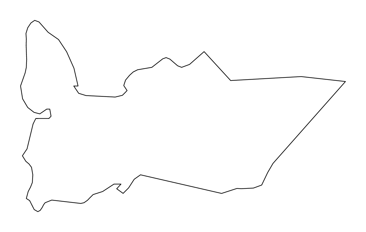 Mapa de contorno de Southern Peninsula, Iceland.