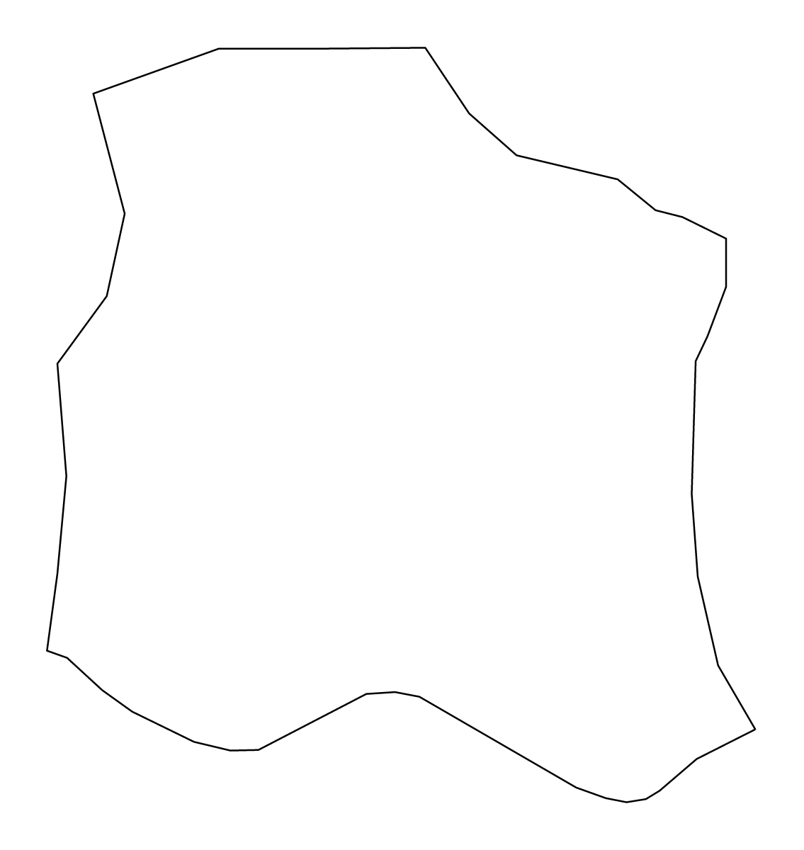 Mapa de contorno de Dún Laoghaire–Rathdown, Ireland.