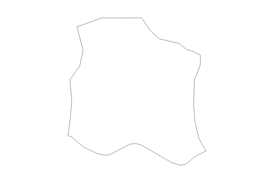Mapa de Dún Laoghaire–Rathdown, Ireland de tipo contorno para Europa, con contorno con límites limpios.