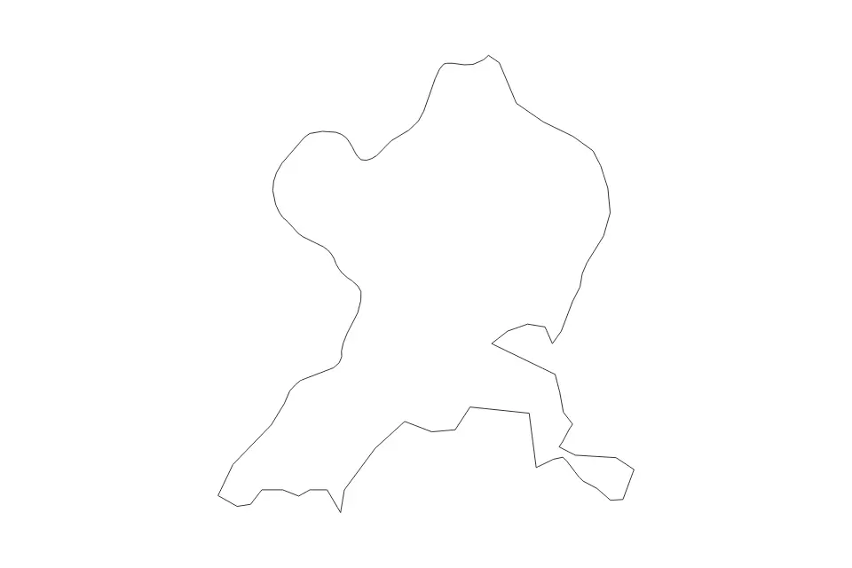 Mapa de Fingal, Ireland de tipo contorno para Europa, con contorno con límites limpios.