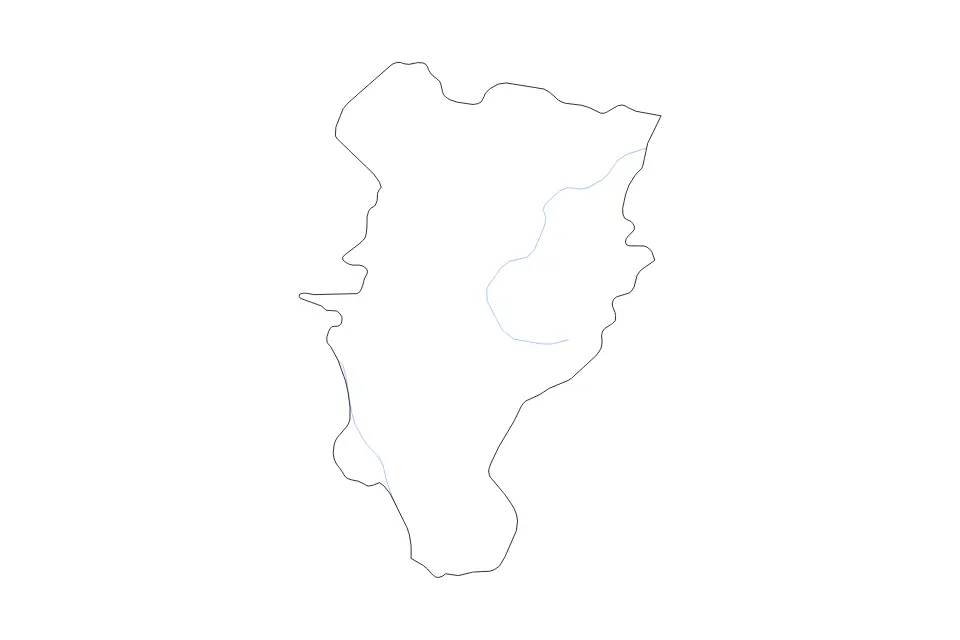 Mapa de Kildare, Ireland de tipo contorno y ríos para Europa, con contorno y ríos con límites limpios.