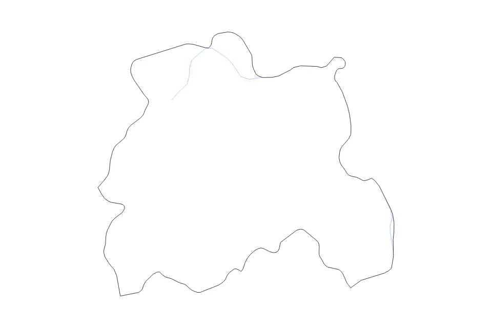 Mapa de Laois, Ireland de tipo contorno y ríos para Europa, con contorno y ríos con límites limpios.