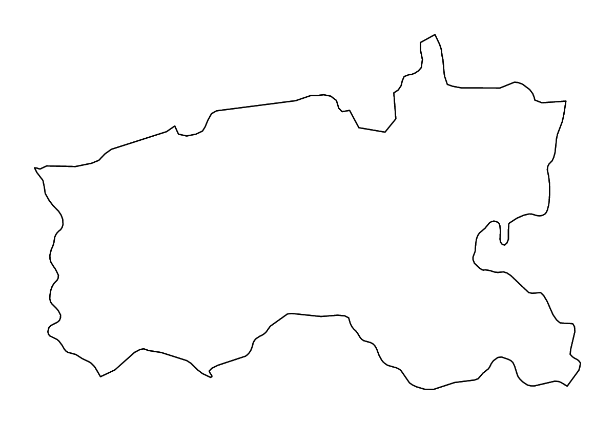 Carte de contour de Limerick (comté), Ireland avec rivières.