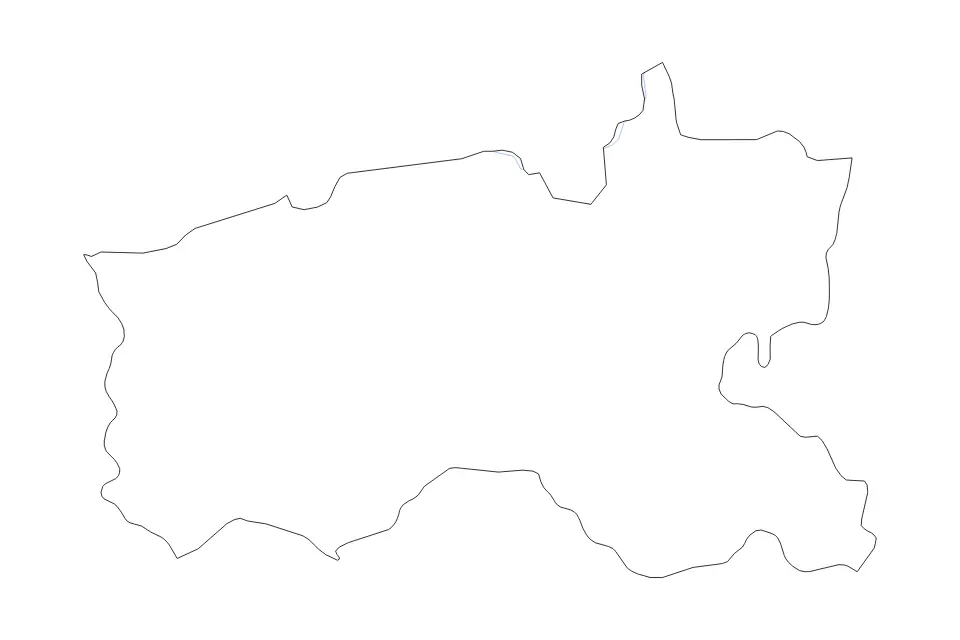 Outline map of Limerick County, Ireland with subdivision borders and rivers.