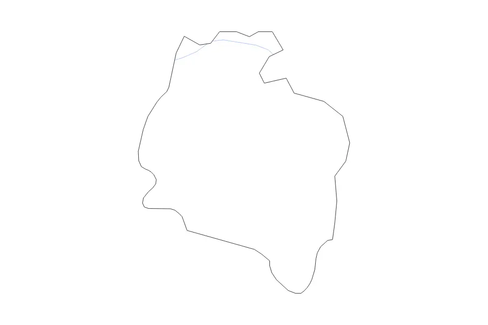 Mapa de South Dublin, Ireland de tipo contorno y ríos para Europa, con contorno y ríos con límites limpios.