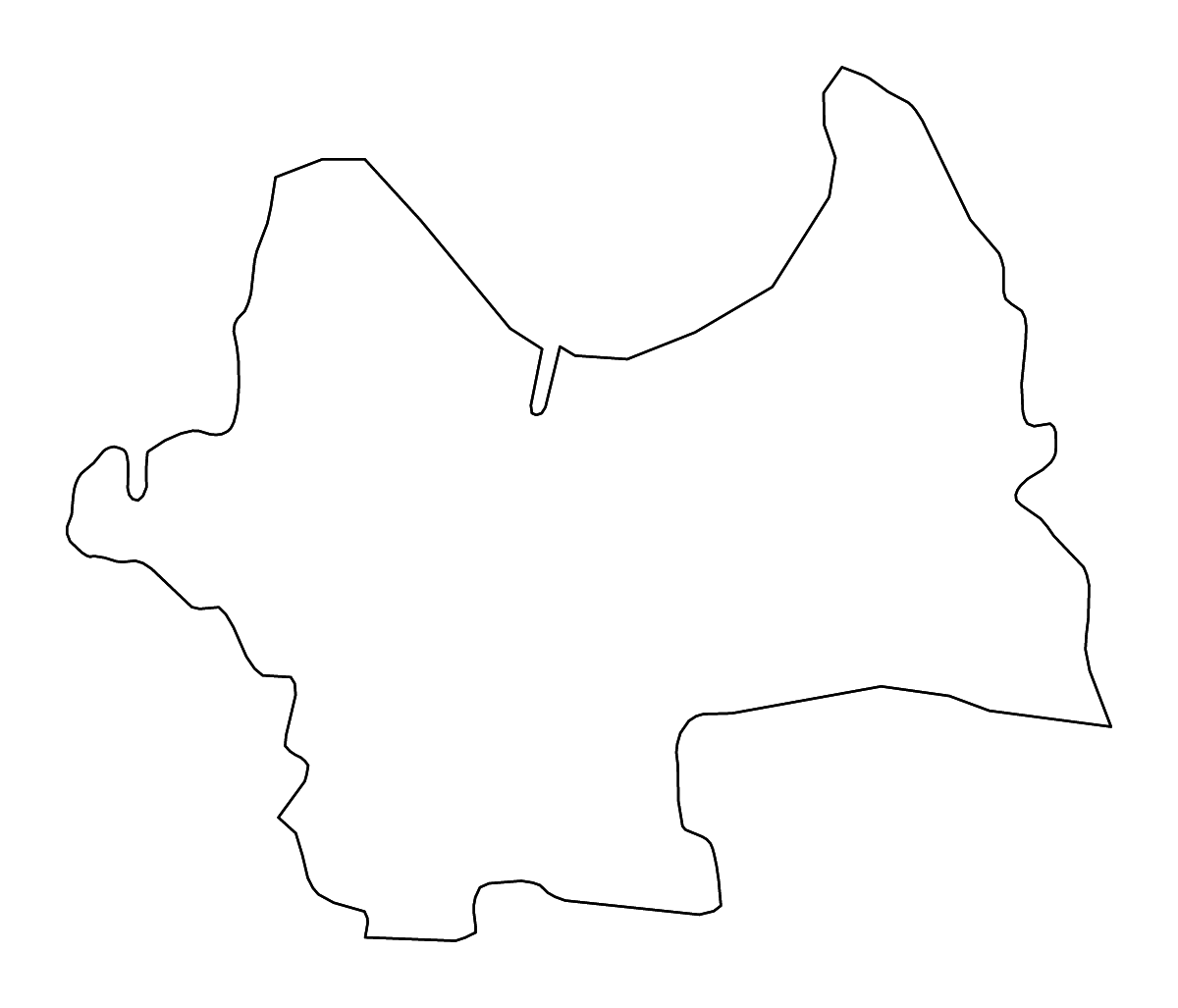 Carte de contour de Tipperary (comté 5572), Ireland avec rivières.