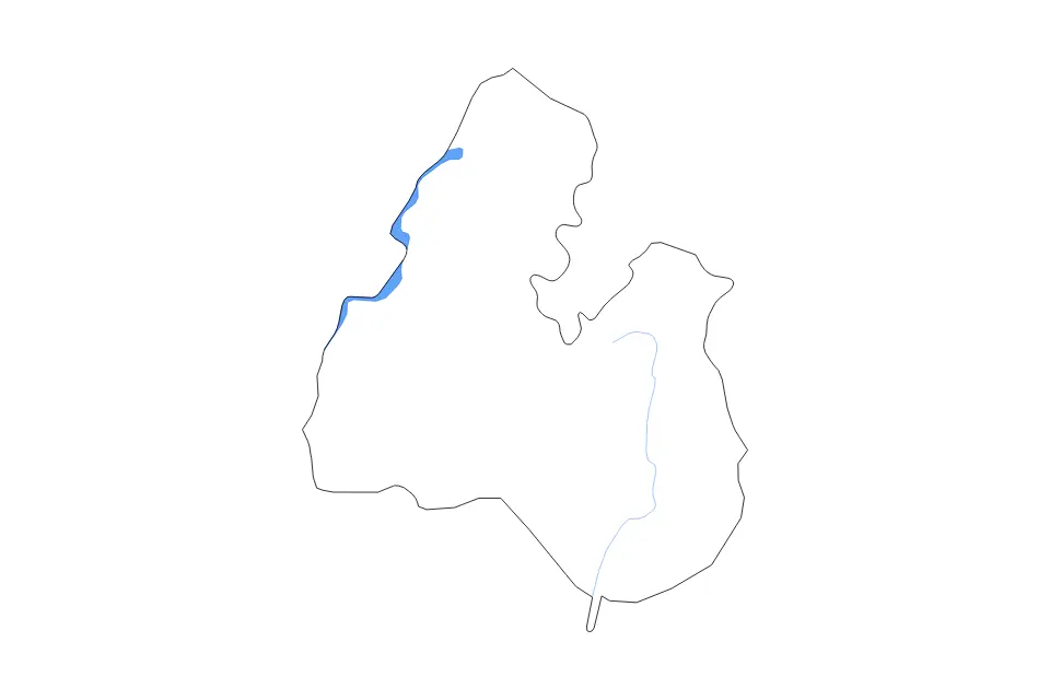 Outline map of Tipperary County (724), Ireland with subdivision borders and major lakes and rivers.