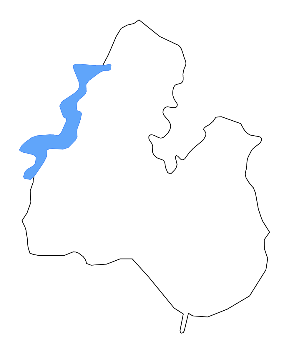 Mapa de contorno de Tipperary (condado 724), Ireland con lagos y ríos.