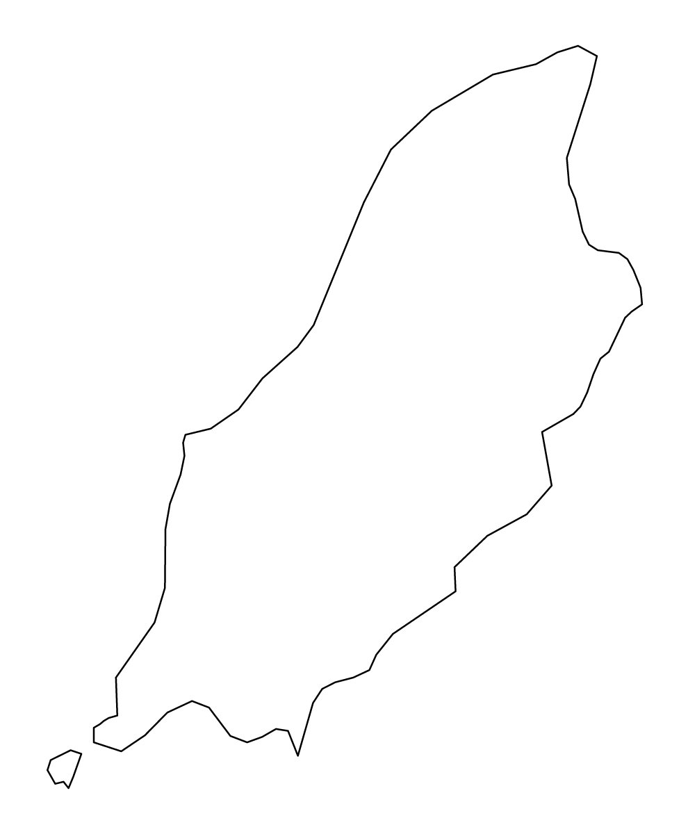 Mapa de contorno de Isle of Man (territorio).