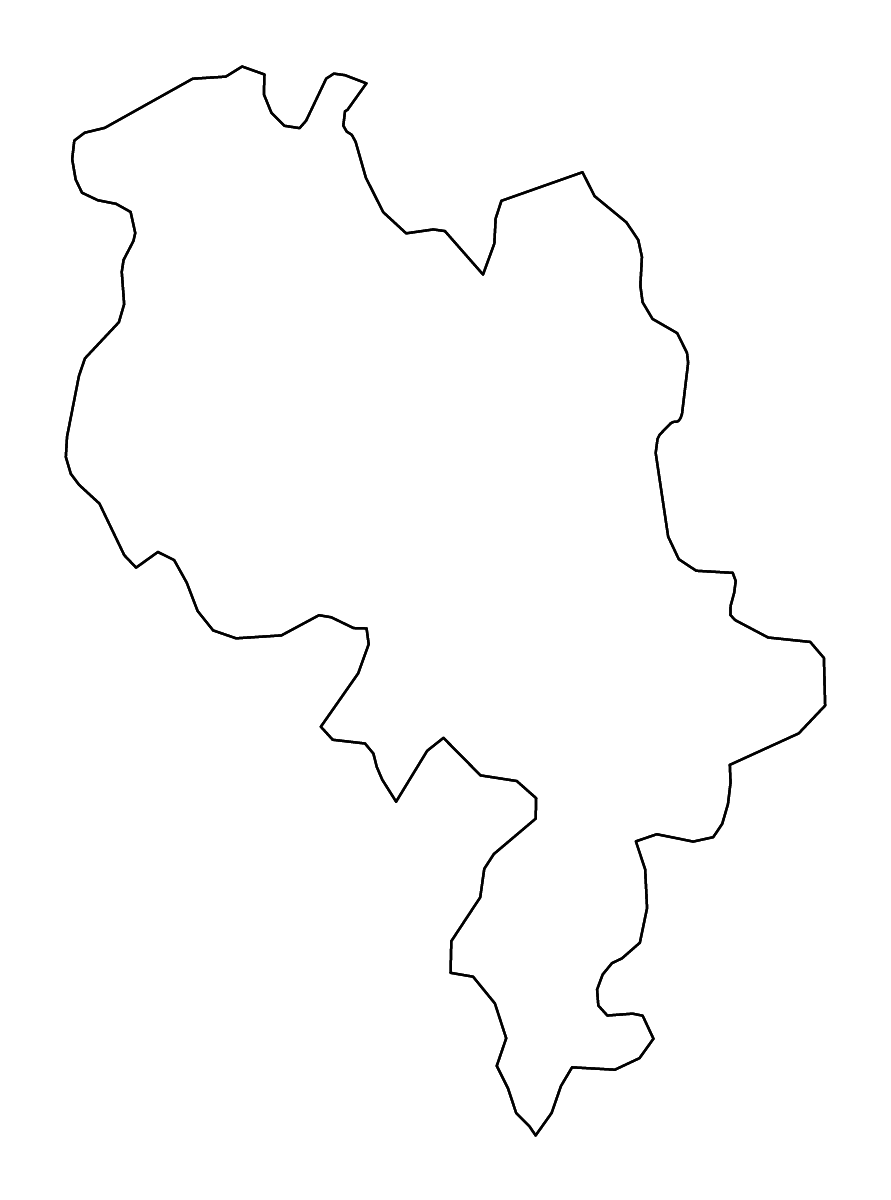 Mapa de contorno de Asti, Italy con ríos.