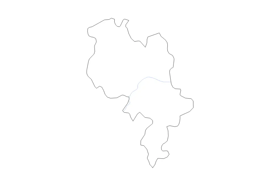 Mapa de Asti, Italy de tipo contorno y ríos para Europa, con contorno y ríos con límites limpios.