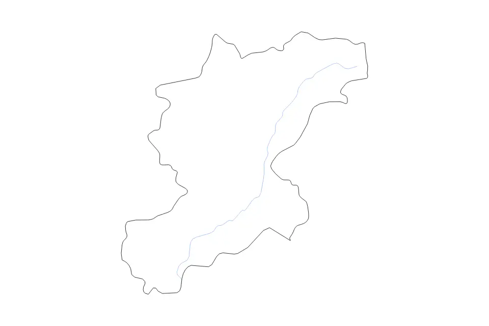 Belluno outline map preview