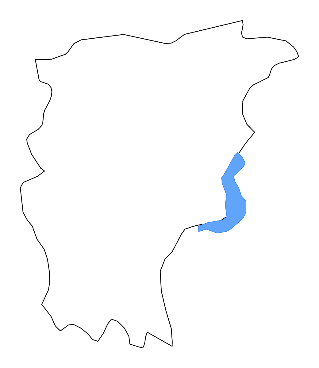 Mapa de contorno de Bergamo, Italy con lagos y ríos.