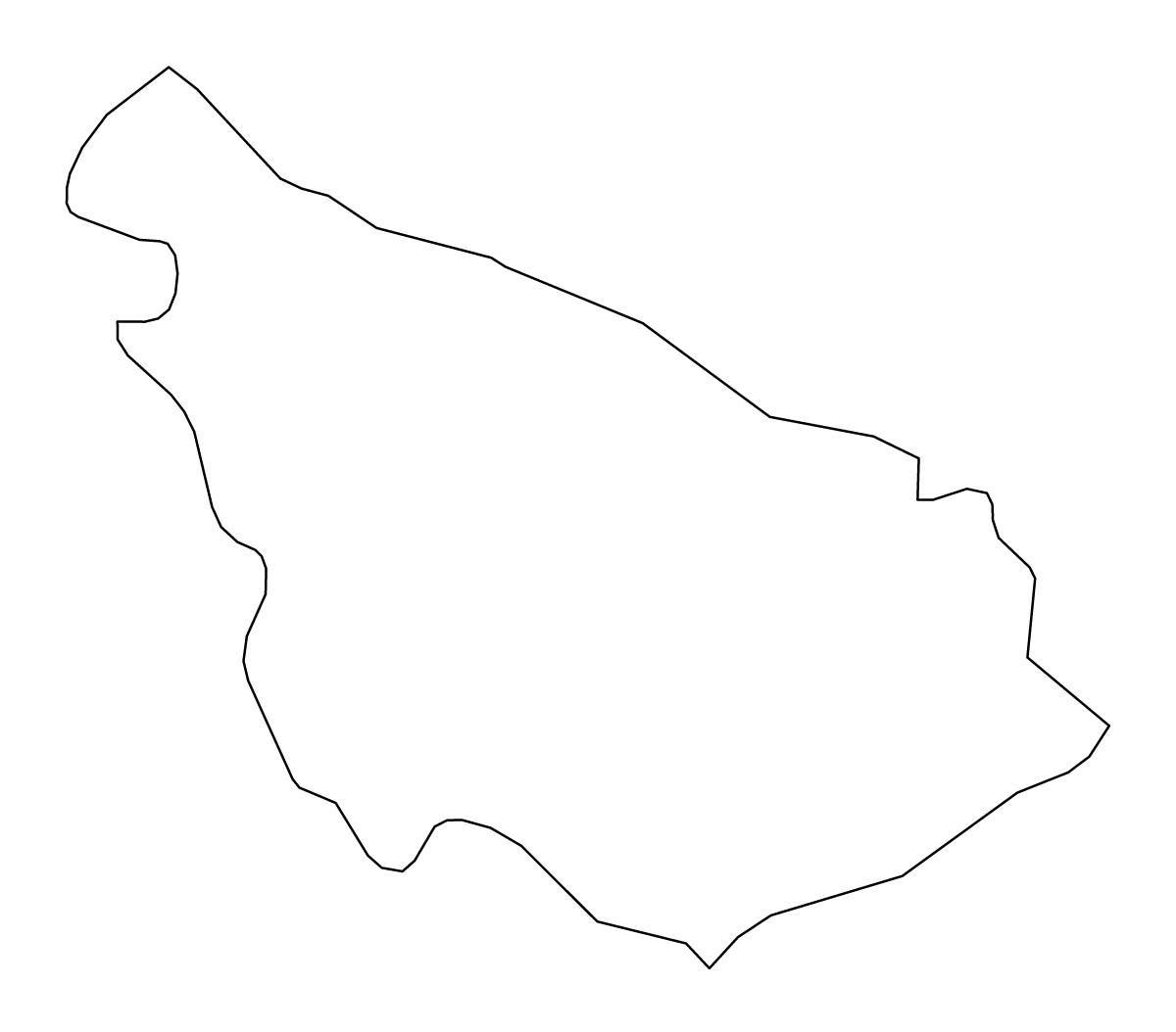 Outline map of Brindisi, Italy.